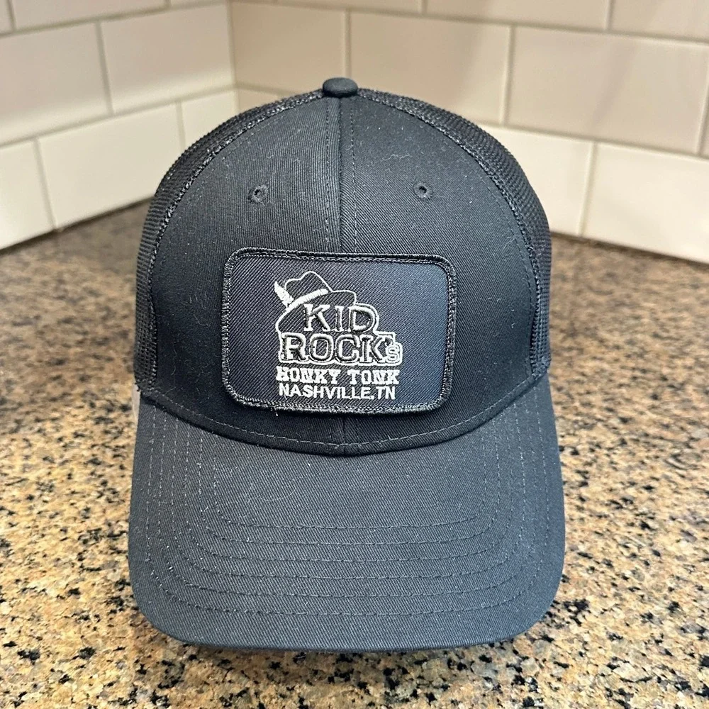 Kid Rock's Honky Tonk Nashville TN Cap America Trucker Hat Snapback Men's‎ Black